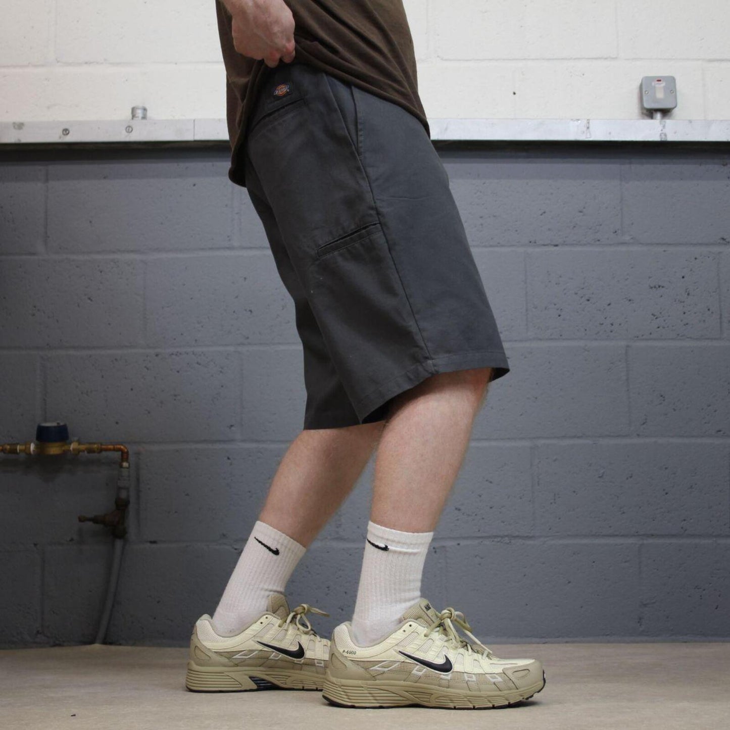 Dickies carpenter chino shorts grey Chino style skater shorts loose leg festival