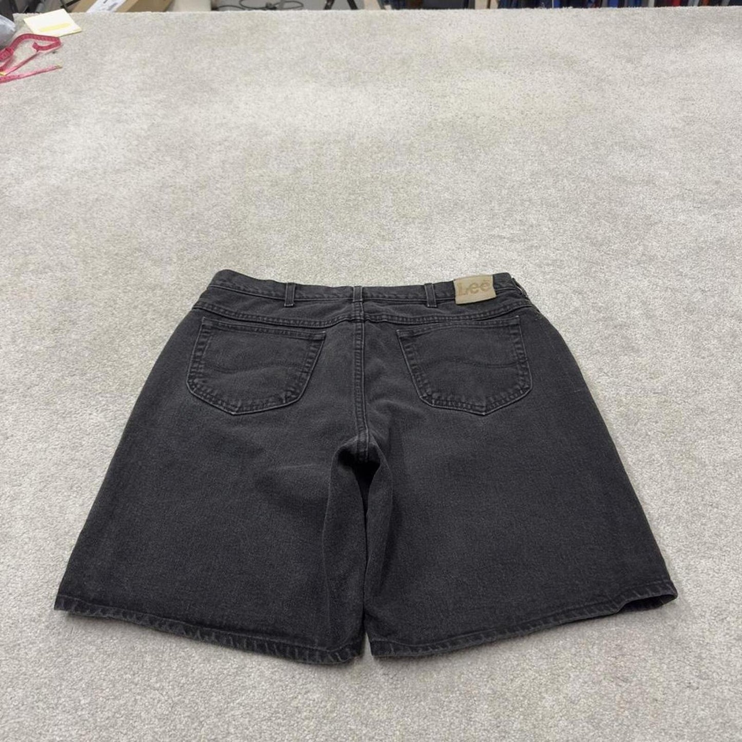 Baggy Lee denim Y2K shorts black Loose denim skate style summer shorts