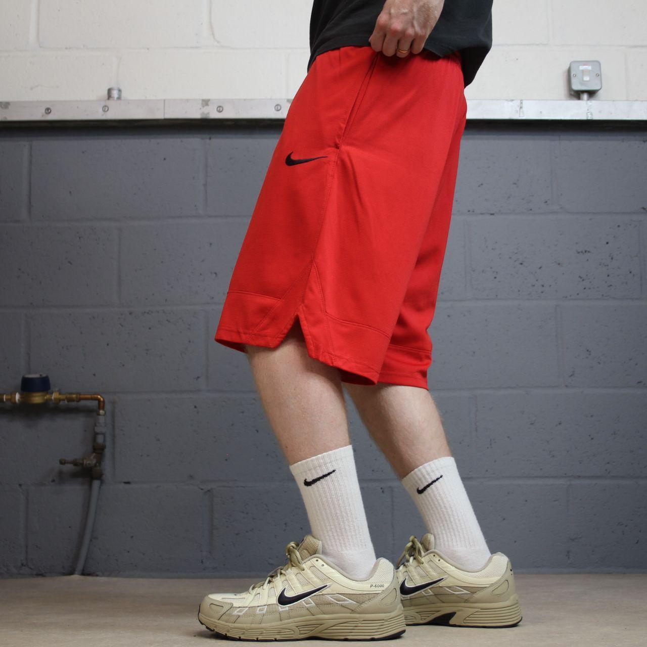 Nike sports shorts y2k Dri-Fit red Loose comfy floaty summer gym shorts