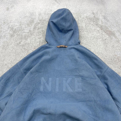 00s Nike reversible jacket y2k style XXL men's black blue full zip hooded windbreaker coat technical