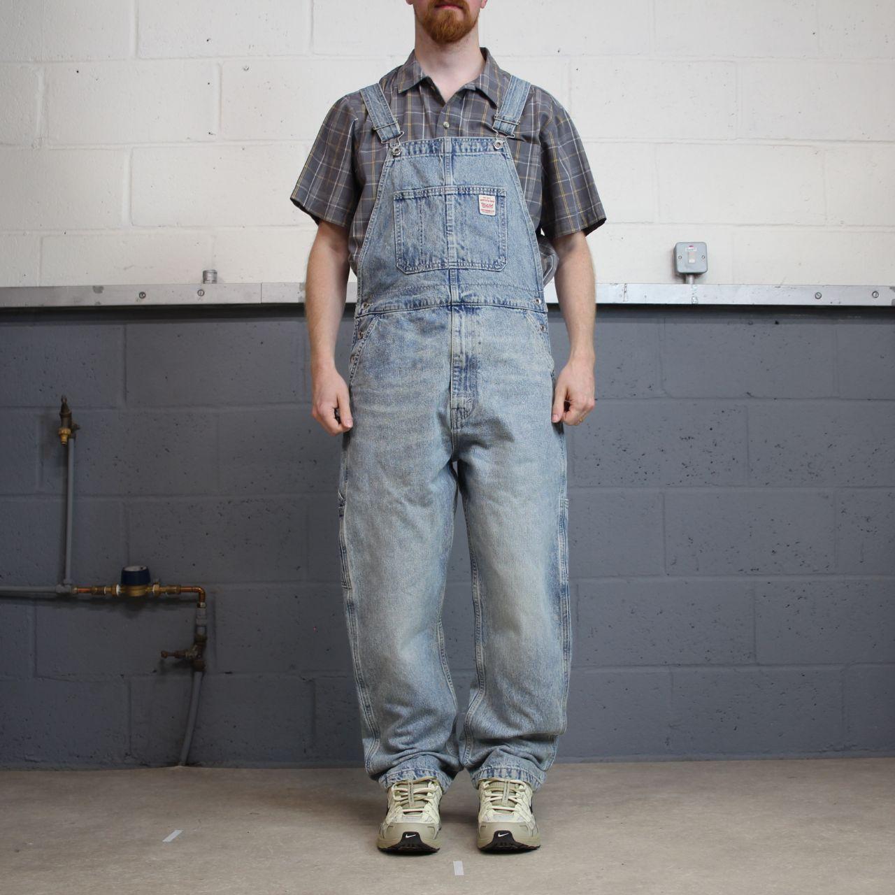 Vintage Levi’s red tab logo dungarees 00s denim overalls blue