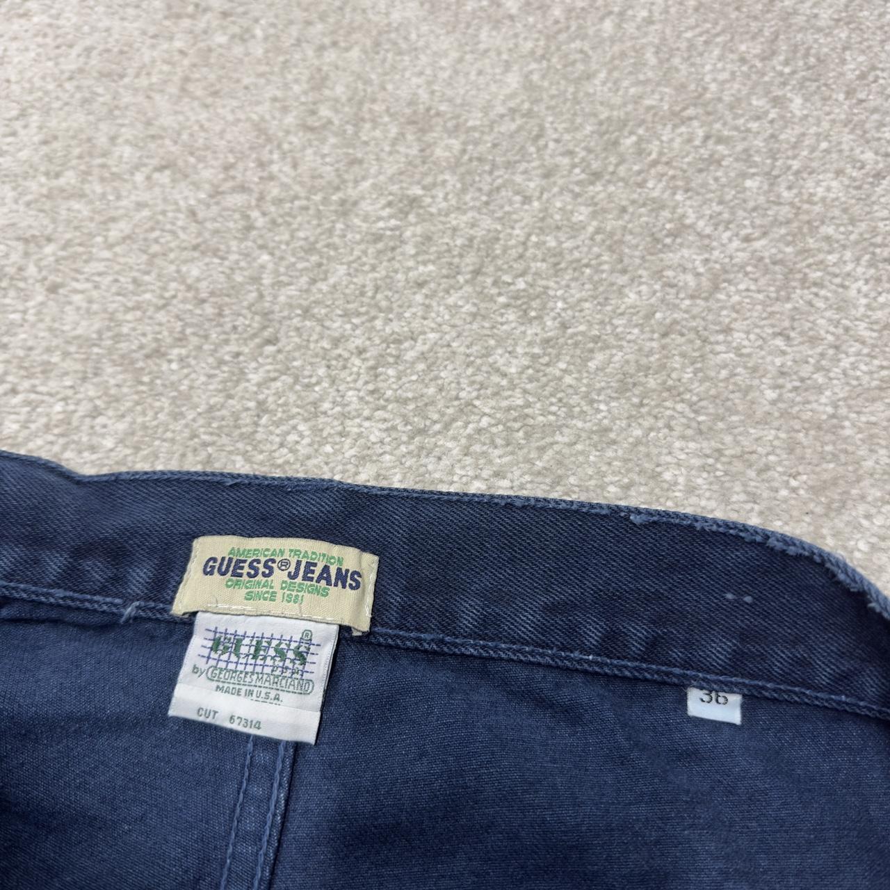 Y2K Vintage GUESS baggy jeans W36L33 blue Loose tapered barrel fit skater surf style pants
