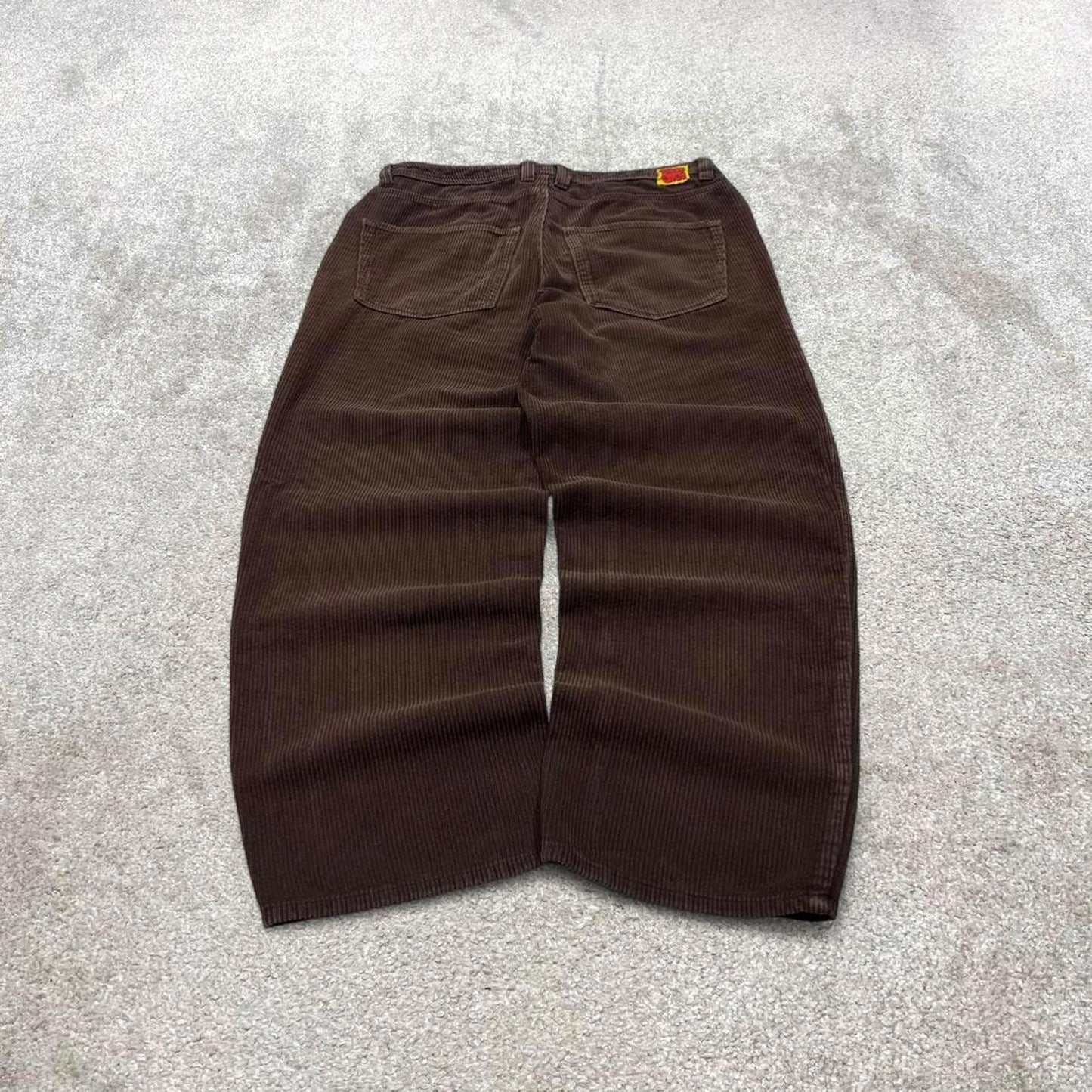 Y2k baggy corduroy jeans wide-leg brown Empyre wide wale chunky jumbo cord trousers