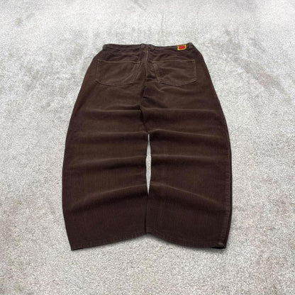 Y2k baggy corduroy jeans wide-leg brown Empyre wide wale chunky jumbo cord trousers