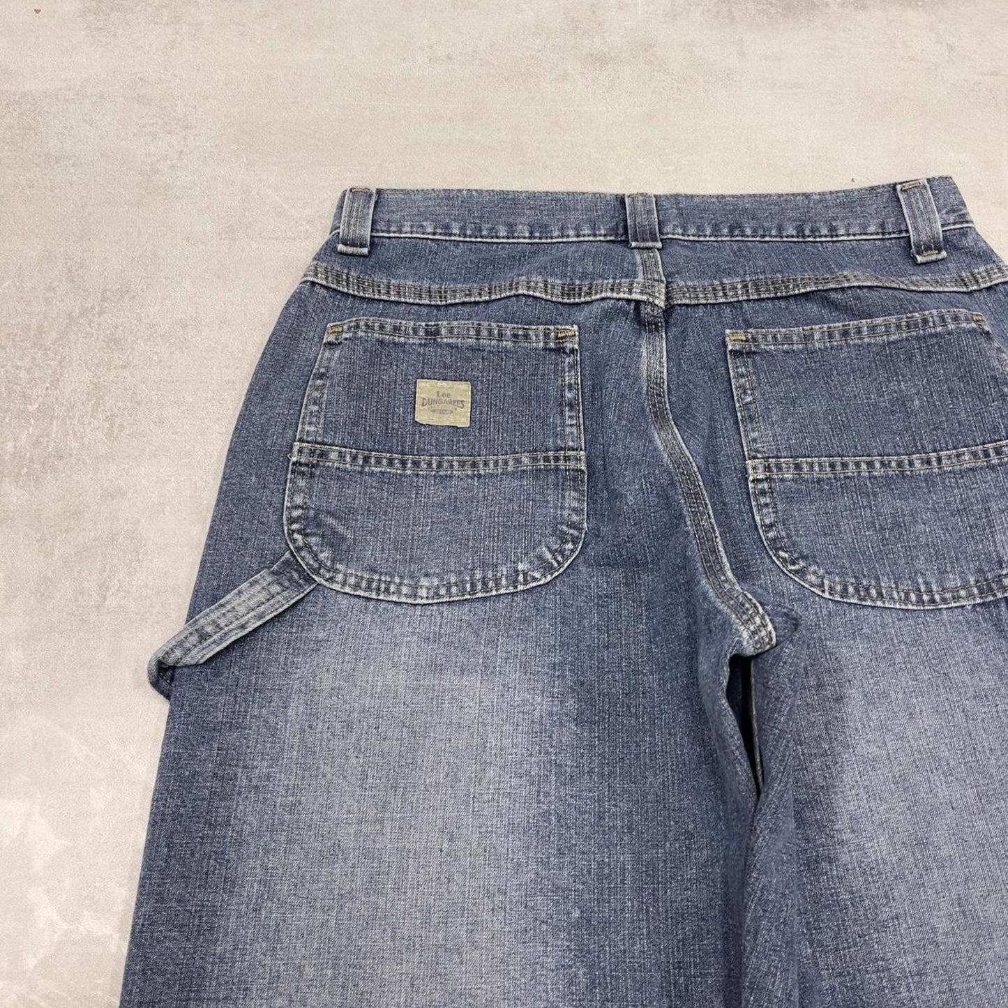 Baggy Lee carpenter jeans W32L30 blue loose denim skater style carpenters