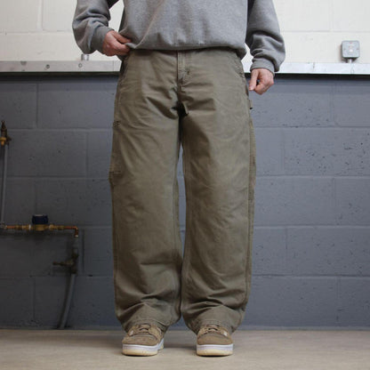 Carhartt carpenter skate pants khaki Loose dungaree fit Y2K style cargo work pants