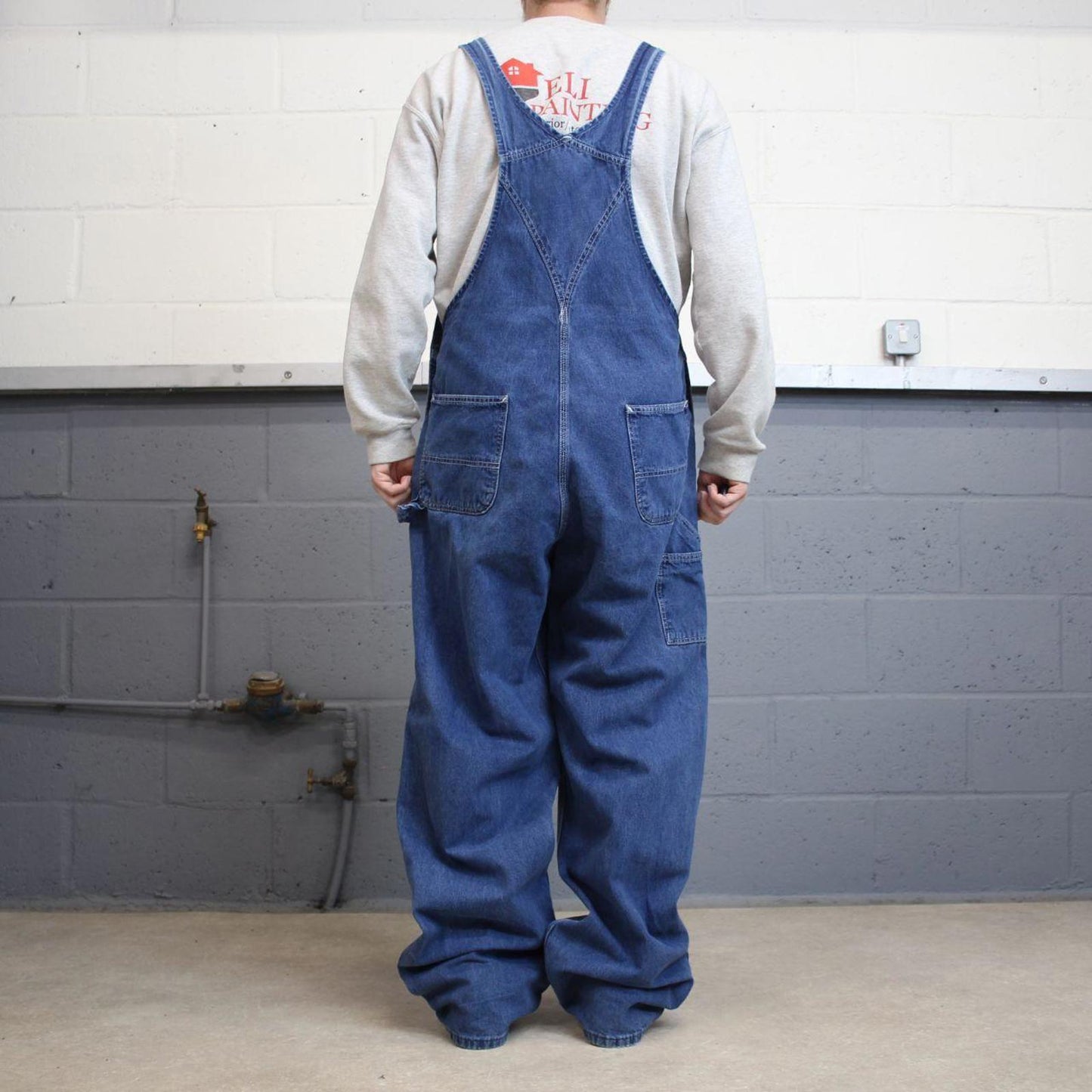 Vintage Carhartt dungarees W38L34 mens denim overalls blue utility worker skater