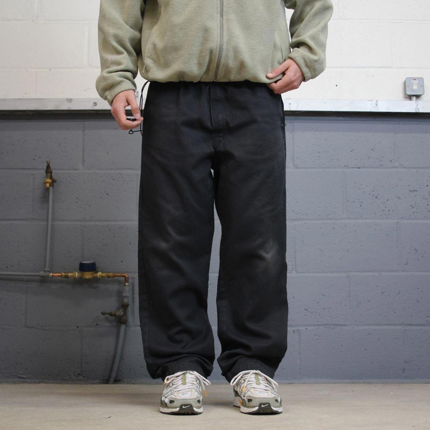 Y2K Dickies 874 work pants faded black Loose original fit chino style skate trousers