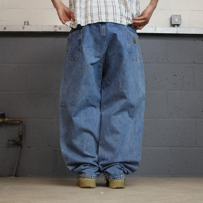 Baggy Carhartt jeans y2k blue denim Loose relaxed fit skater 2000s style workwear pants