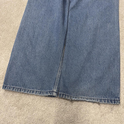 Vintage liberty dungarees 00s denim overalls blue Patch logo and adjustable straps