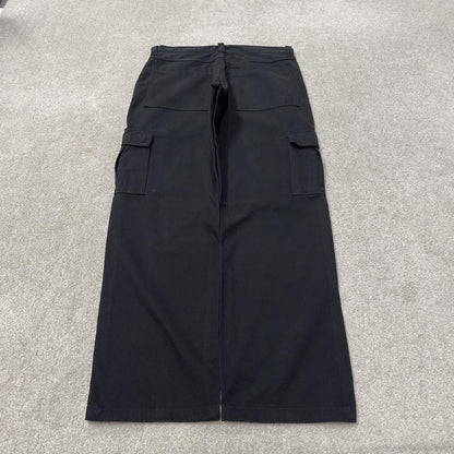 Wrangler chino cargo pants y2k W32L30 black Straight leg skater workwear pants, utility pockets