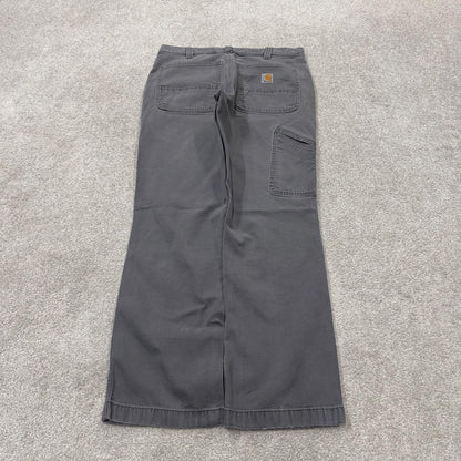 Carhartt carpenter pants y2k relaxed utility trousers grey Straight leg skater style workwear pants