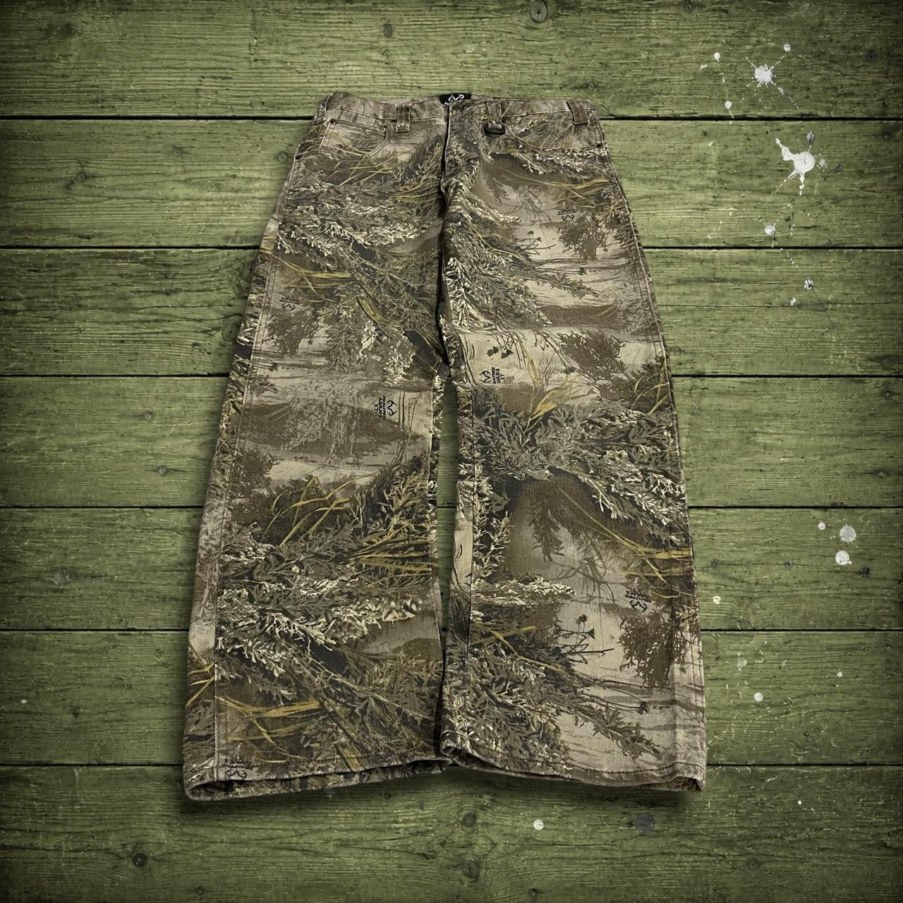 Realtree camo jeans y2k khaki Straight leg max-1 Realtree forest camouflage pants