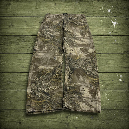Realtree camo jeans y2k khaki Straight leg max-1 Realtree forest camouflage pants