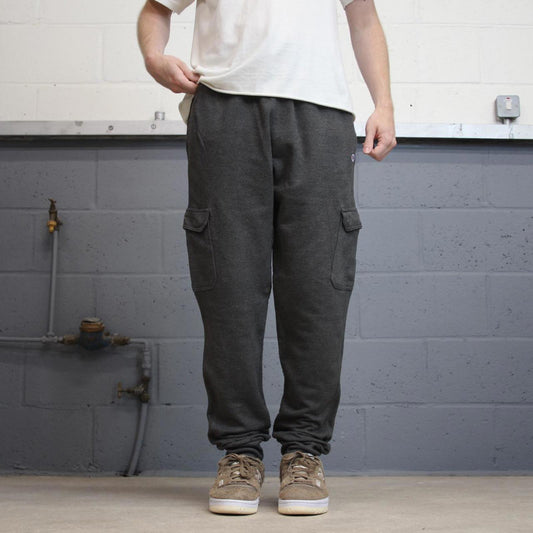 Y2k Grey Champion cargo joggers L