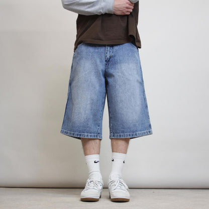 Baggy Southpole jorts W36 long wide leg embroidered design skater 90s style
