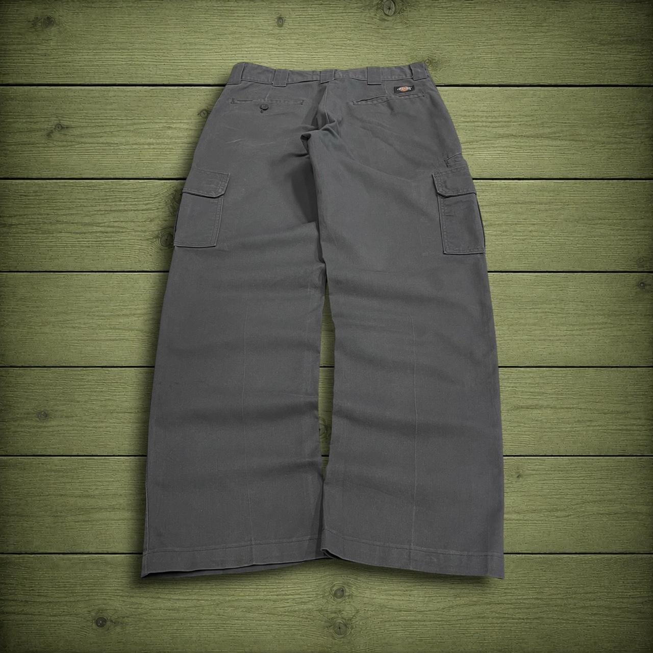 Y2K Dickies cargo trousers regular straight fit grey Chino skater style surf pants utility pockets