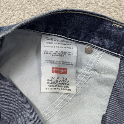 Wrangler carpenter jeans y2k blue loose leg denim Loose skater 2000s style cargo pants