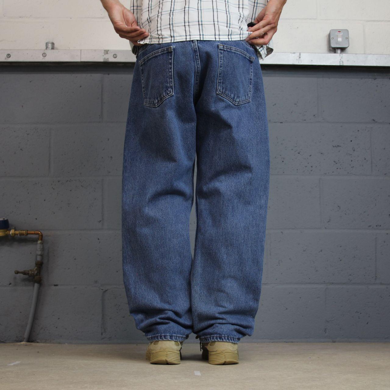 Wrangler jeans y2k blue straight leg denim 100% cotton