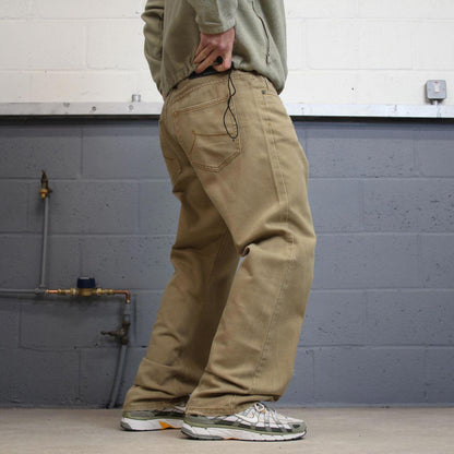 90s y2k Rocawear jeans W38L33 loose khaki denim embroidered skate style hip hop pants