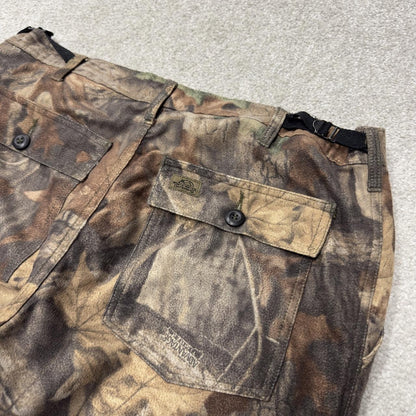 Y2K fleece camo cargo pants khaki Straight fleece whitewater outdoors camouflage utility trousers