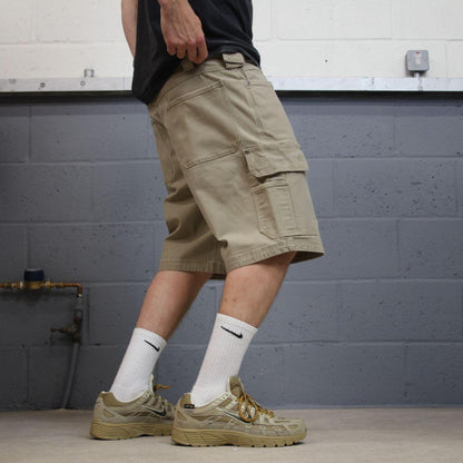 Duluth cargo shorts canvas carpenter Khaki beige Loose canvas skater style summer work shorts