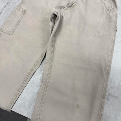 Mens Carhartt carpenter pants W32 L26 beige loose 90s style cargos