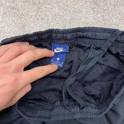 Y2k loose Nike tracksuit bottoms navy Loose lined embroidered track pants