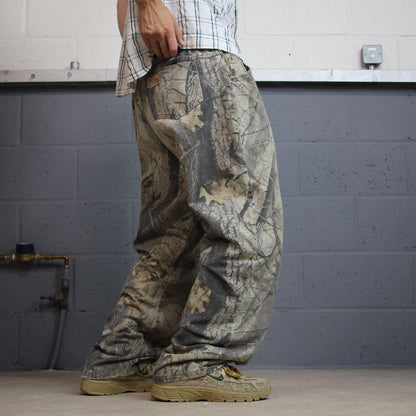 Wall’s camo jeans straight leg y2k khaki Loose straight fit hardwoods Realtree camouflage pants