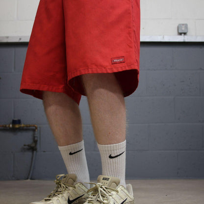 Dickies carpenter chino shorts red Chino style skater shorts loose leg festival