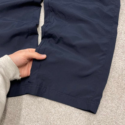 Y2k baggy Adidas tracksuit bottoms navy Loose floaty drawstring track pants embroidered logo