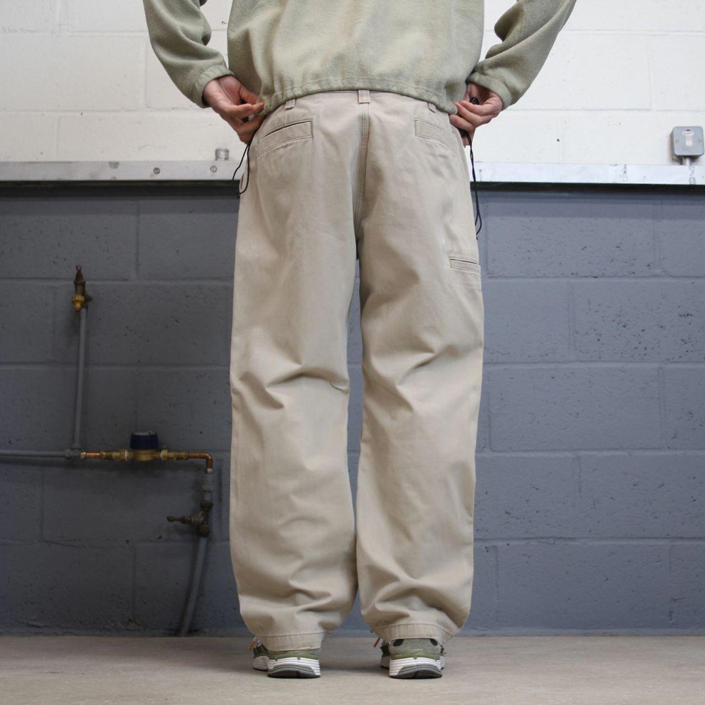 Y2K Carhartt carpenter pants beige Relaxed fit skate style workwear cargo pants