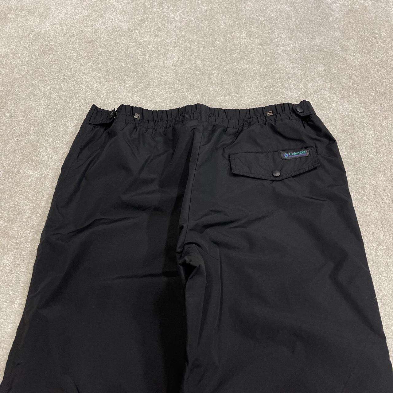 Columbia waterproof pants women's y2k black lined technical snow trousers