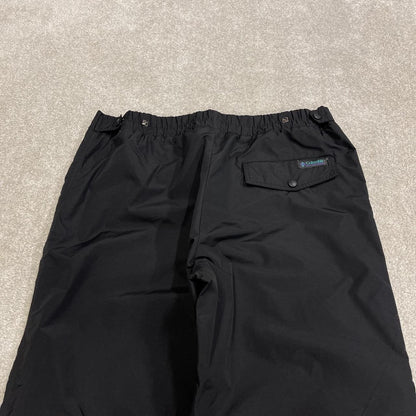 Columbia waterproof pants women's y2k black lined technical snow trousers