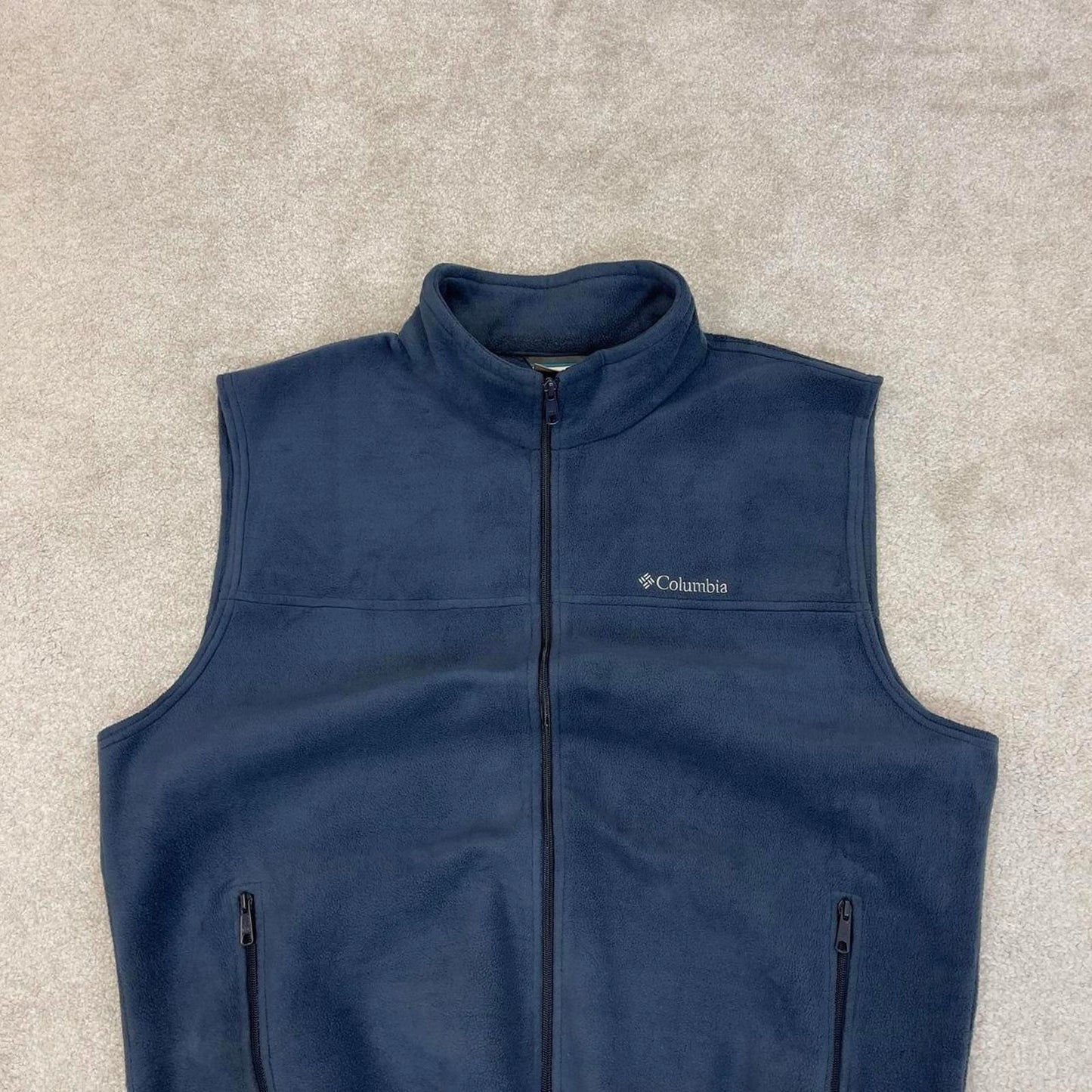 Columbia technical fleece gilet XXL navy blue men’s full zip up autumn tech
