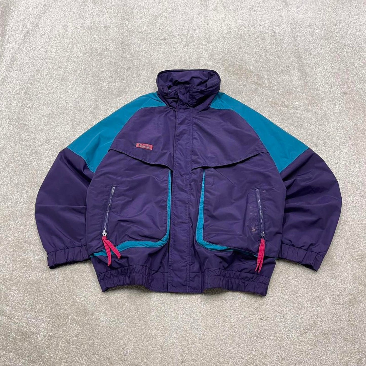 00s Columbia technical windbreaker jacket L men's purple y2k style autumn