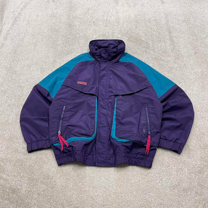 00s Columbia technical windbreaker jacket L men's purple y2k style autumn