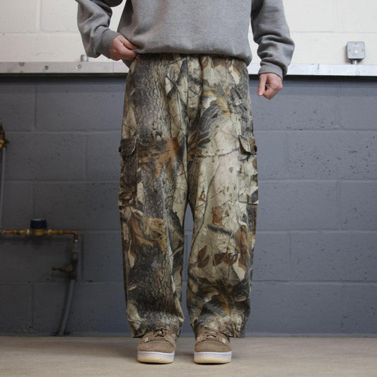 Liberty camo cargo pants loose khaki Loose floaty realtree hunting camouflage trousers