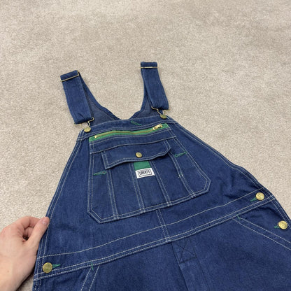 Liberty baggy dungarees denim overalls navy blue Vintage workwear bib & brace utility