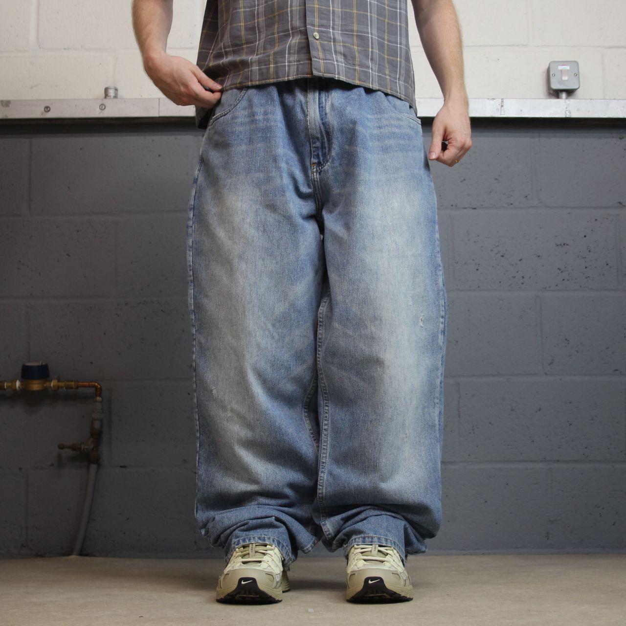 Y2K baggy Sean John jeans blue denim W38L32 Wide leg surf style pants