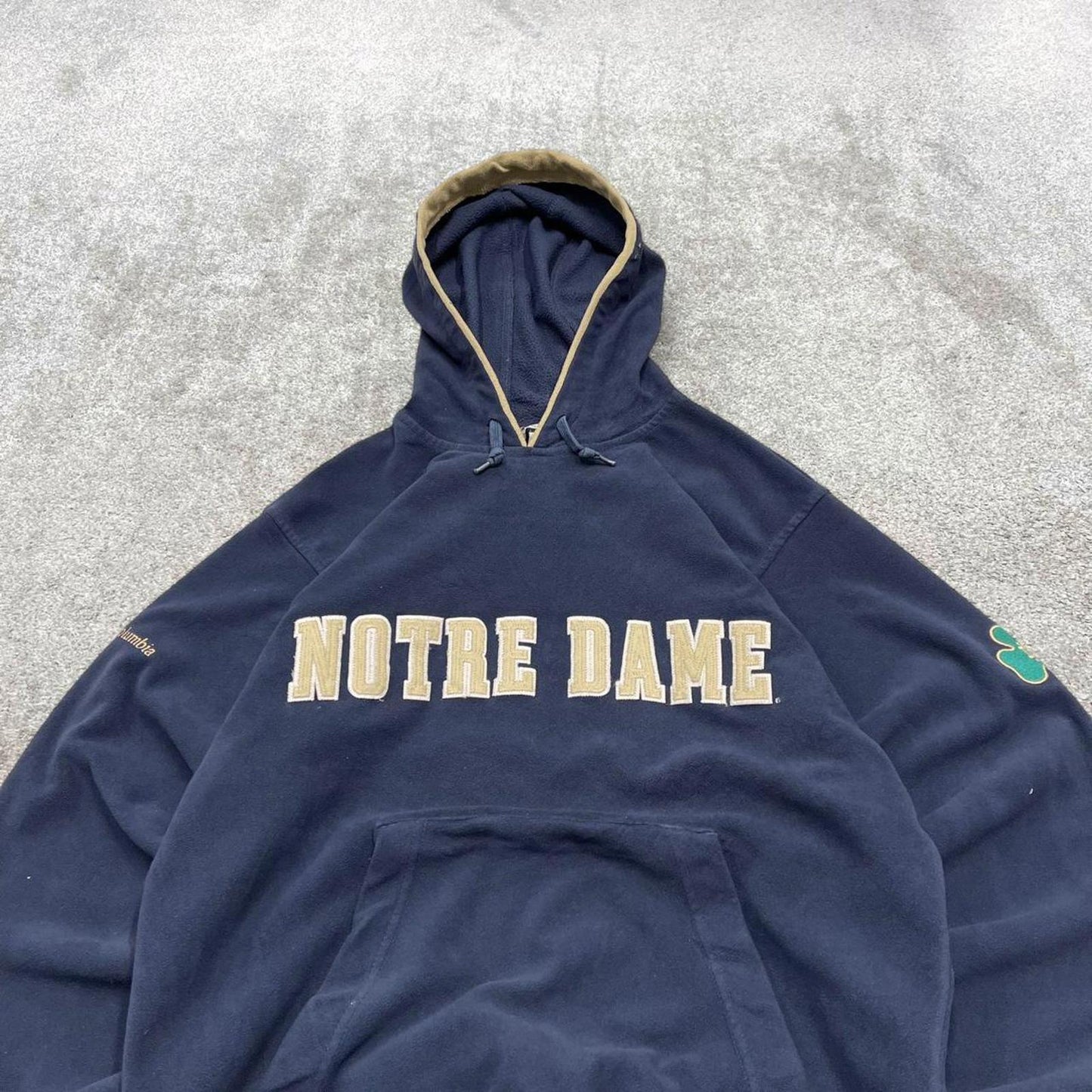 00s Columbia pullover fleece M men's navy y2k style autumn hoodie