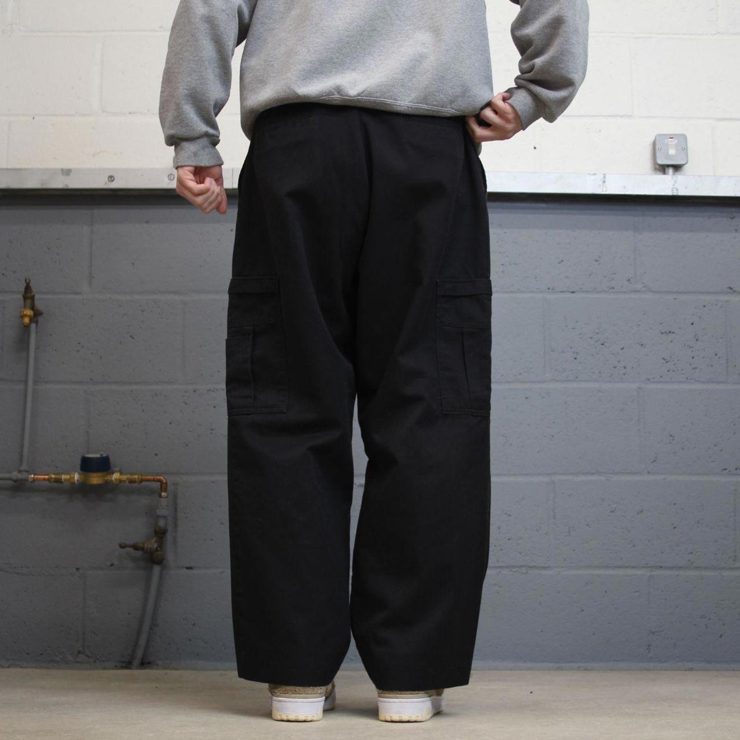 Y2K baggy Dickies cargo pants wide leg black Twill chino skate style work trousers