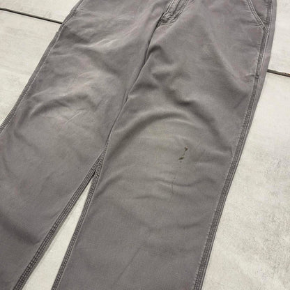 Mens Carhartt carpenter pants W36 L32 grey relaxed fit skater style cargos