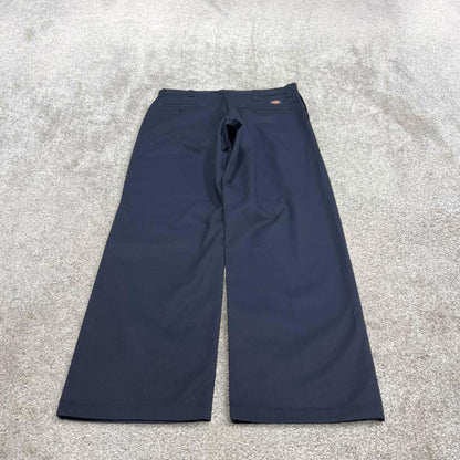 Baggy Dickies chino skate pants W36L30 Loose navy twill style casual work trousers