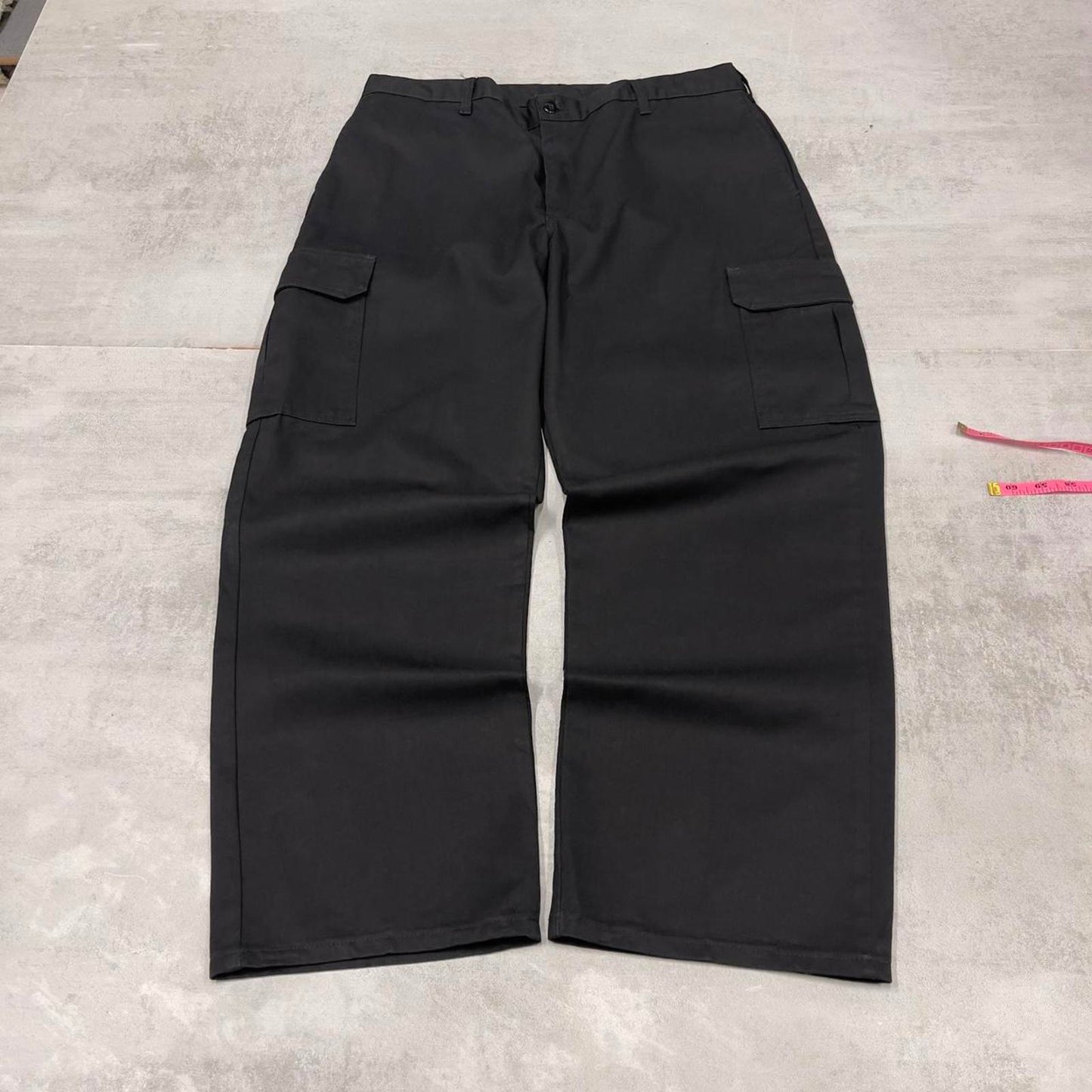 Baggy Dickies cargo trousers W36L30 black loose chino style skater cargo pants