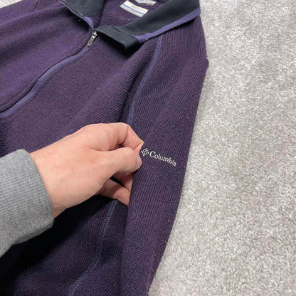 00s Columbia technical fleece XL women's purple full zip up y2k style autumn casual
