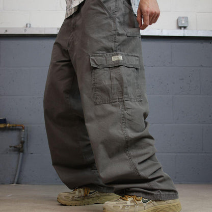 Wrangler carpenter pants y2k khaki Loose straight leg skater 2000s style cargo pants