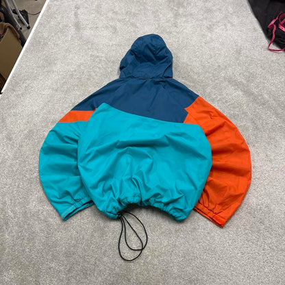 00s Oakley technical windbreaker jacket XL men's y2k style blue lightweight hooded fleece tech coat