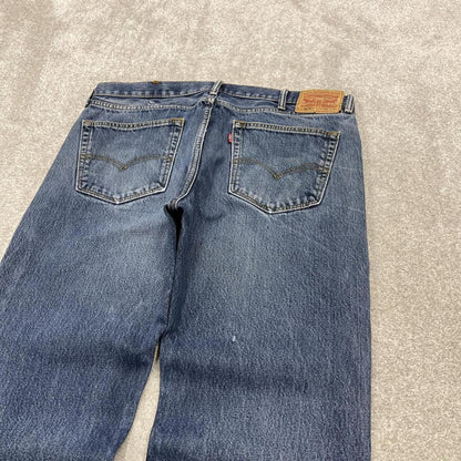 Y2k Levi's 505 jeans regular fit blue 100% cotton denim pants red tab logo
