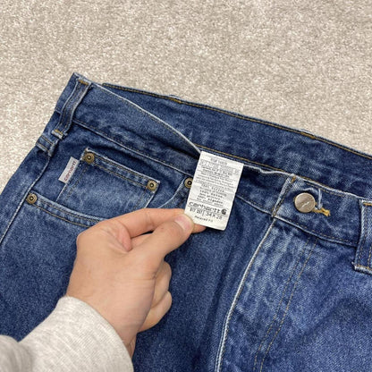 Carhartt workjeans relaxed fit blue Loose 100% cotton denim skate style work pants